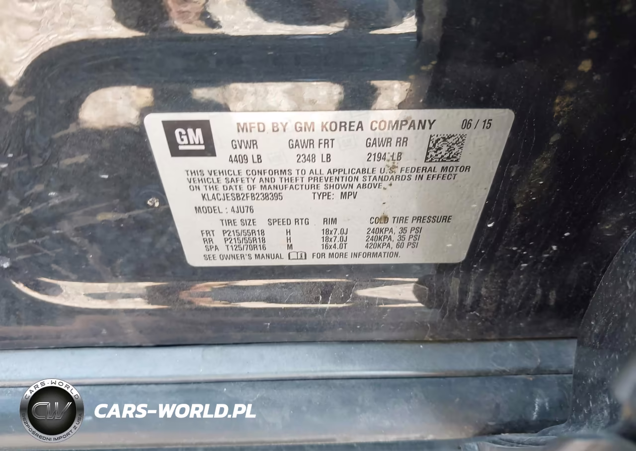 2015 Buick Encore VIN:KL4CJESB2FB238395 - 9