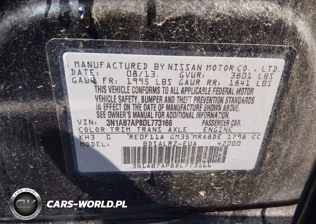 2013 Nissan Sentra Sr VIN:3N1AB7AP8DL773166 - 9