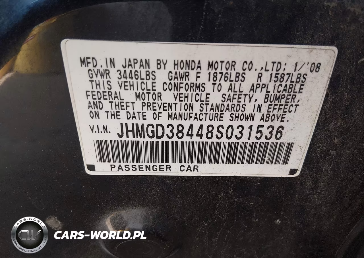 2008 Honda Fit VIN:JHMGD38448S031536 - 9