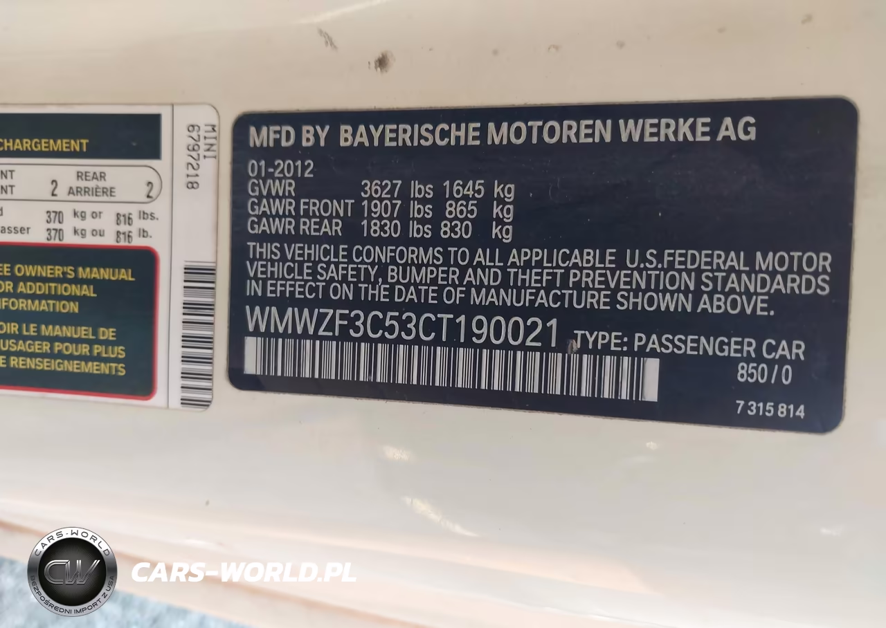 2012 Mini Cooper Clubman VIN:WMWZF3C53CT190021 - 9