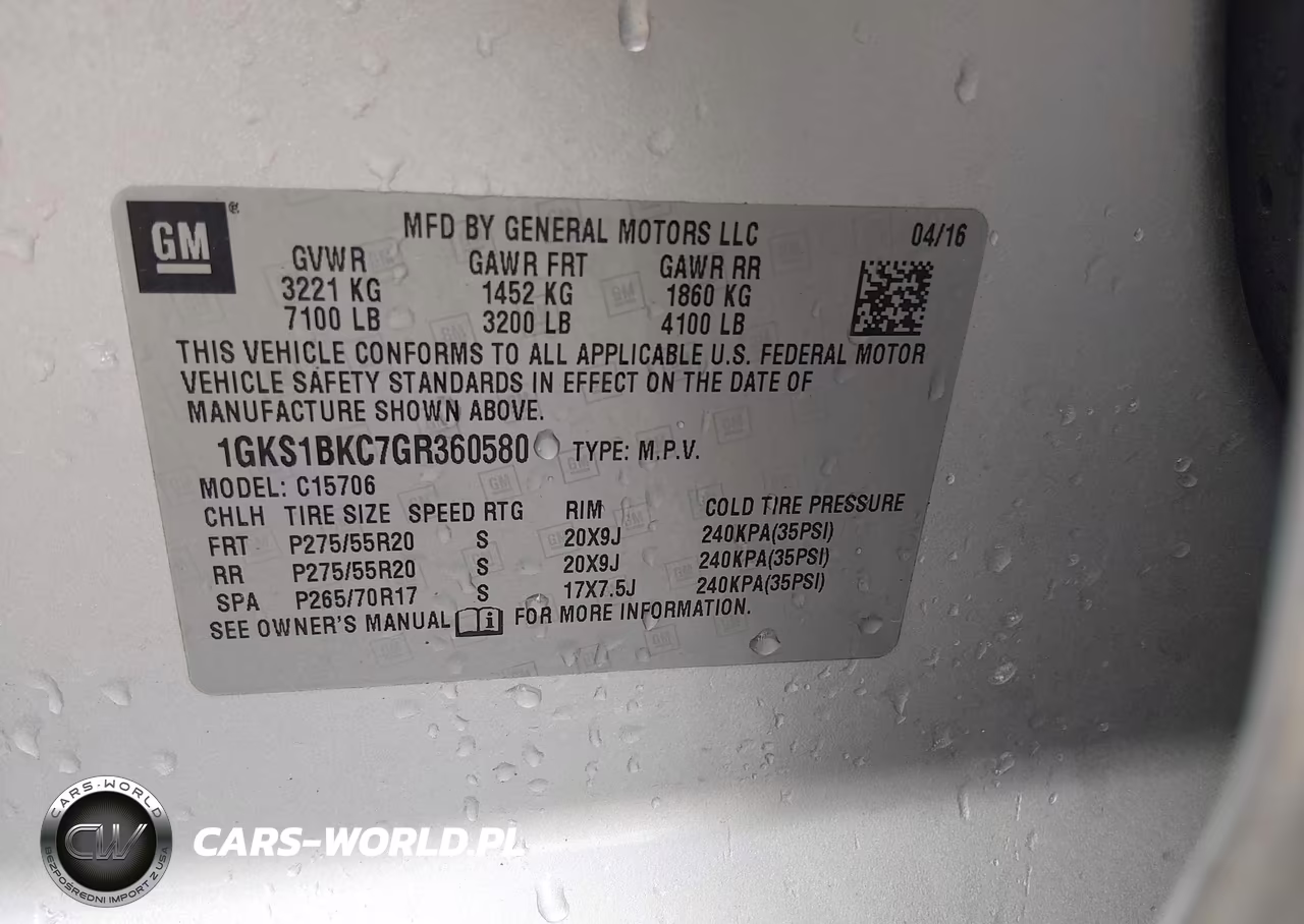 2016 GMC Yukon Slt VIN:1GKS1BKC7GR360580 - 9