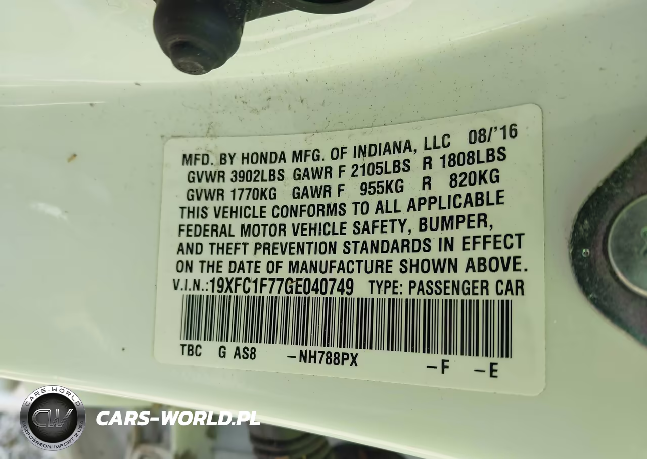 2016 Honda Civic Ex-L VIN:19XFC1F77GE040749 - 9