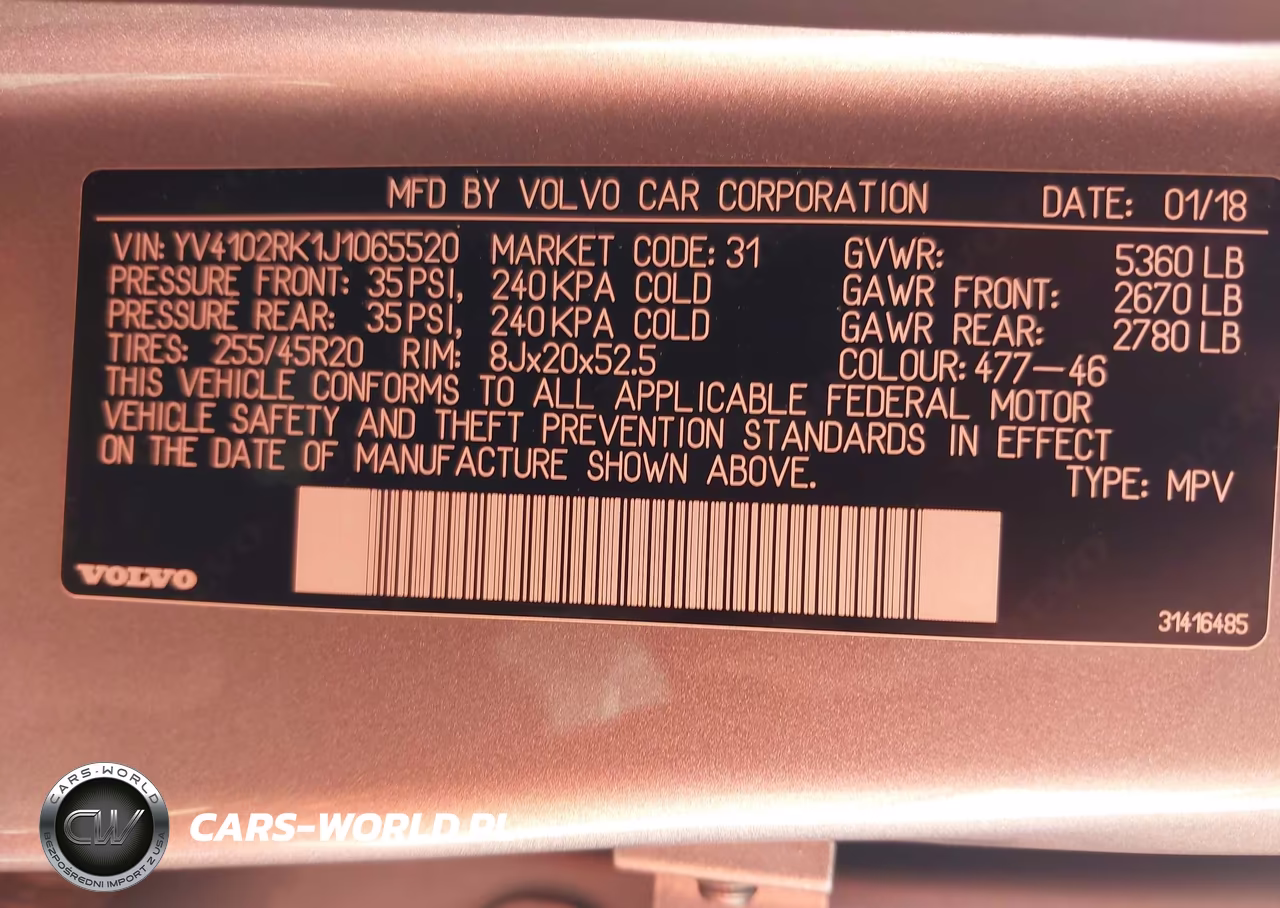 2018 Volvo Xc60 T5 Momentum VIN:YV4102RK1J1065520 - 9