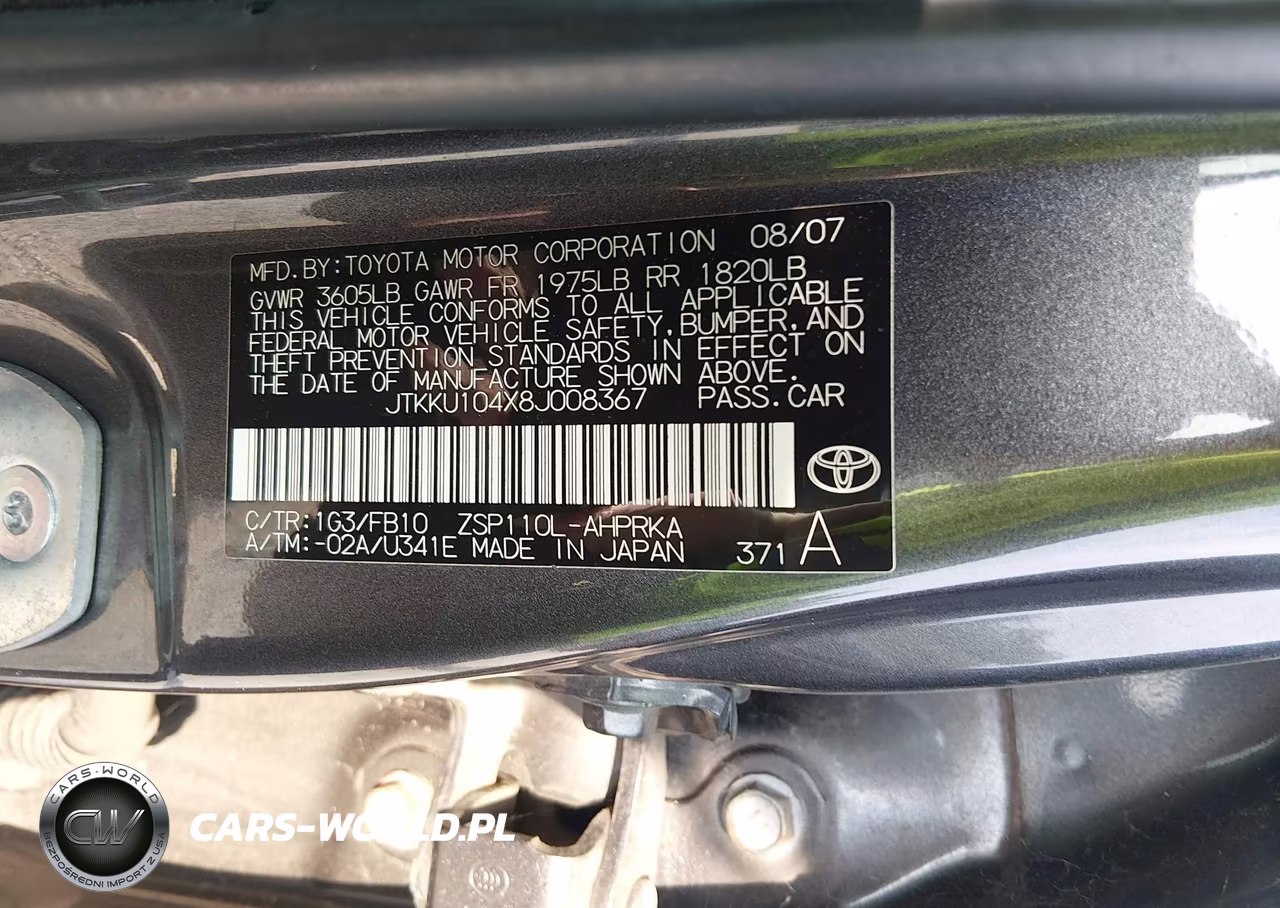 2008 Scion Xd VIN:JTKKU104X8J008367 - 9
