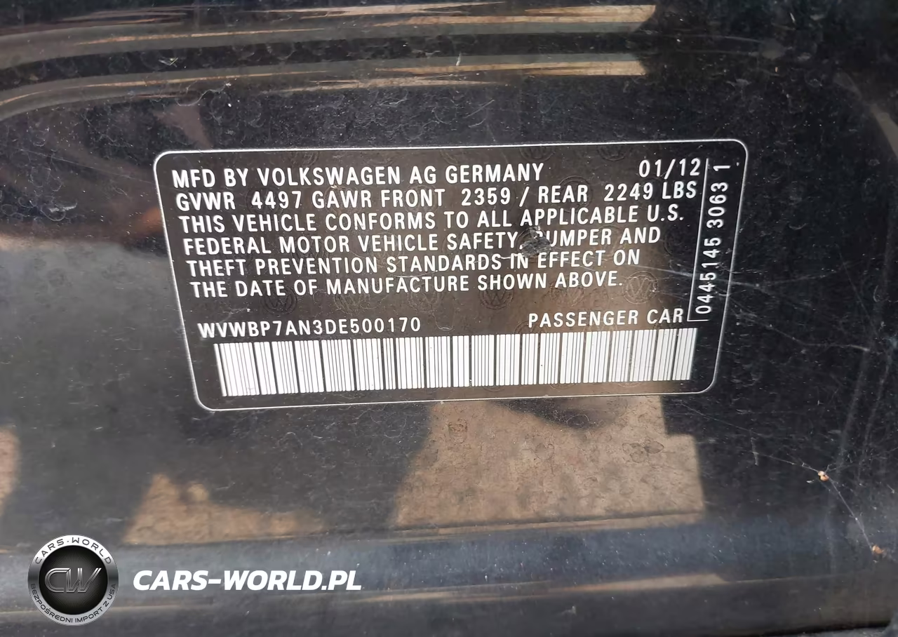 2013 Volkswagen Cc 2.0T Sport Plus VIN:WVWBP7AN3DE500170 - 9