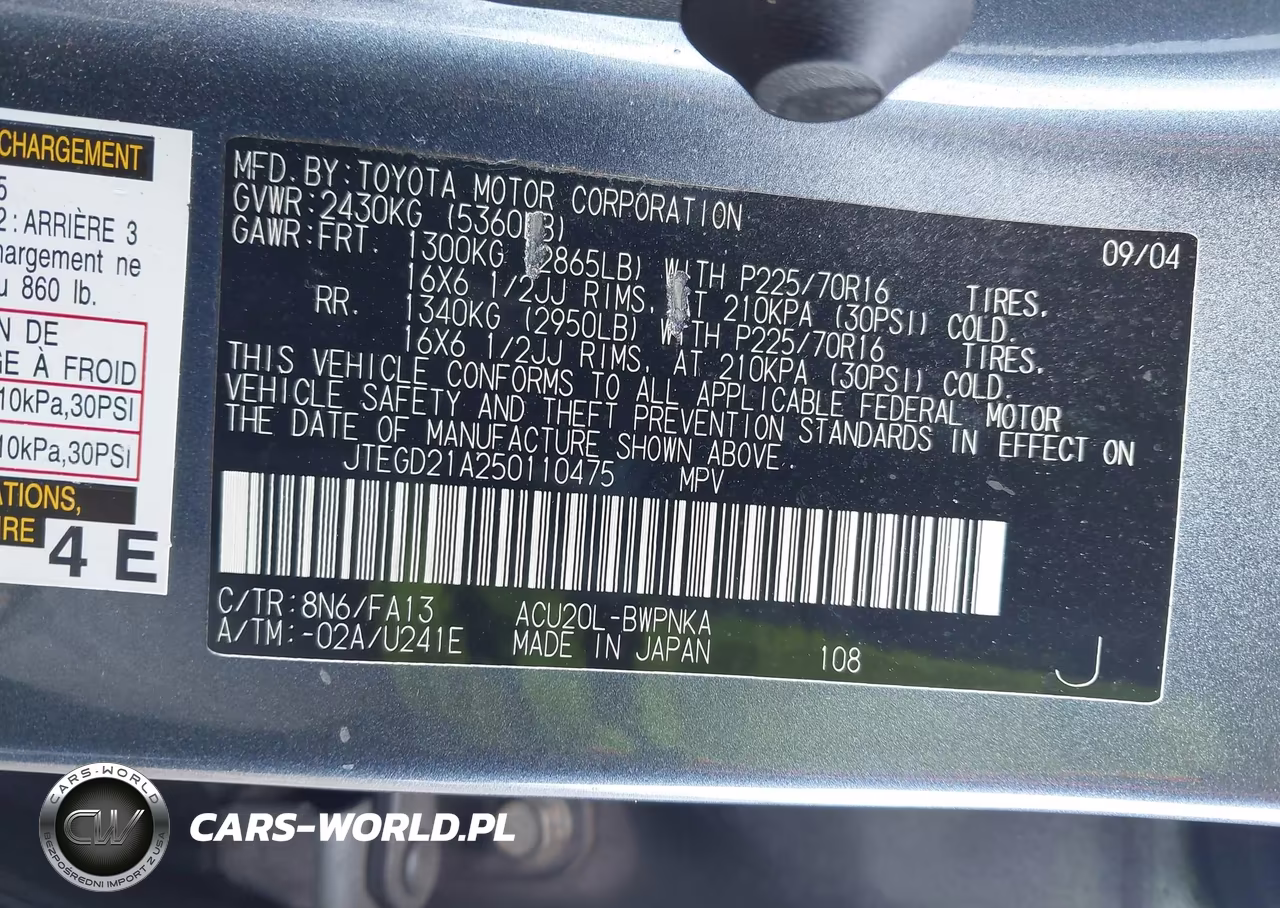 2005 Toyota Highlander VIN:JTEGD21A250110475 - 9
