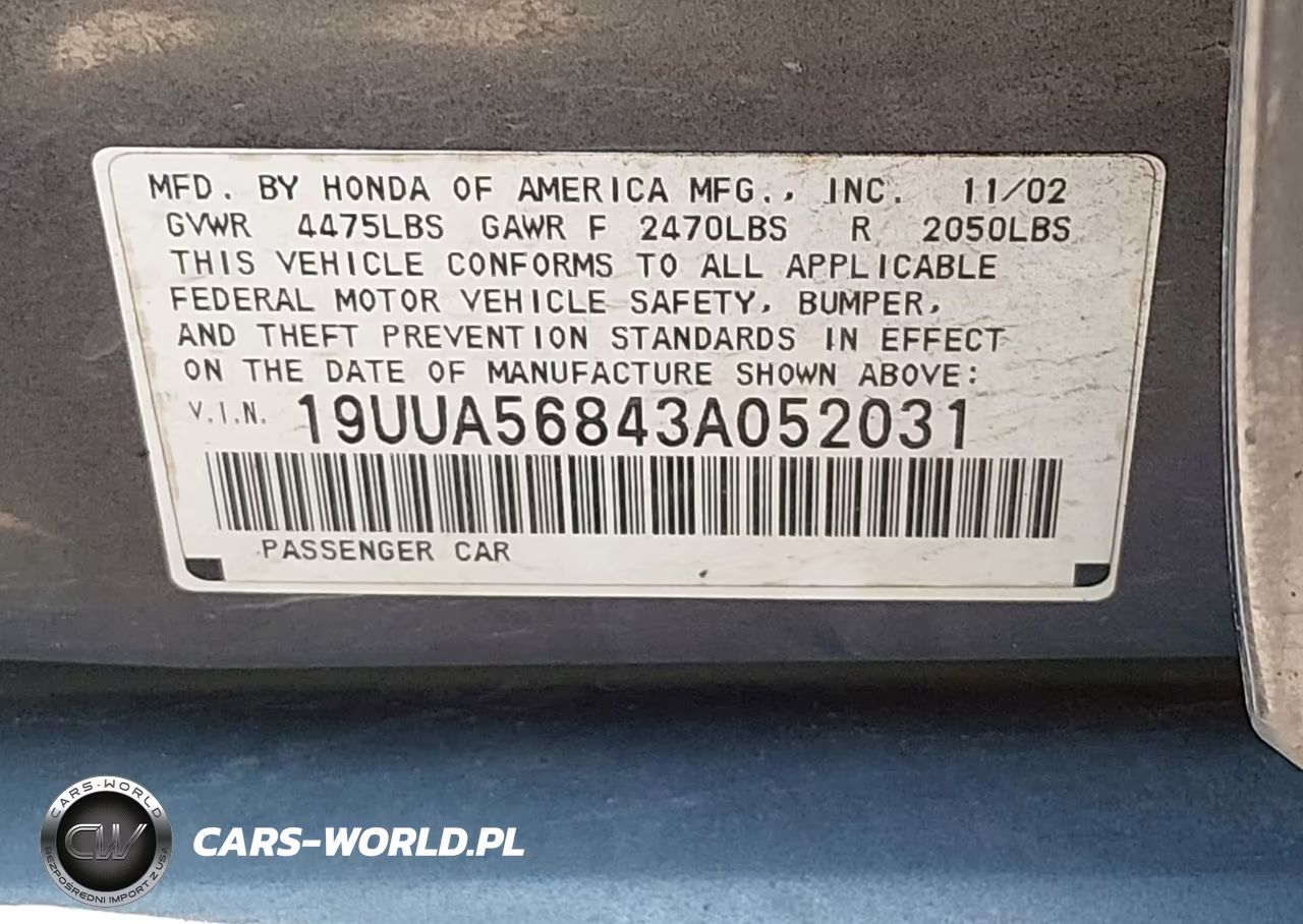 2003 Acura Tl 3.2 Type S VIN:19UUA56843A052031 - 9