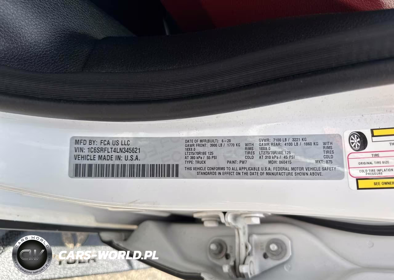 2020 Ram 1500 Rebel VIN:1C6SRFLT4LN345621 - 9