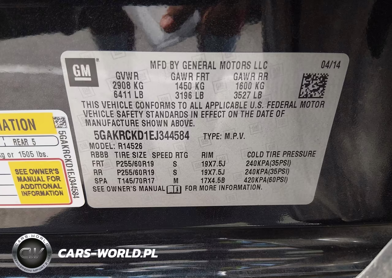 2014 Buick Enclave Premium VIN:5GAKRCKD1EJ344584 - 9