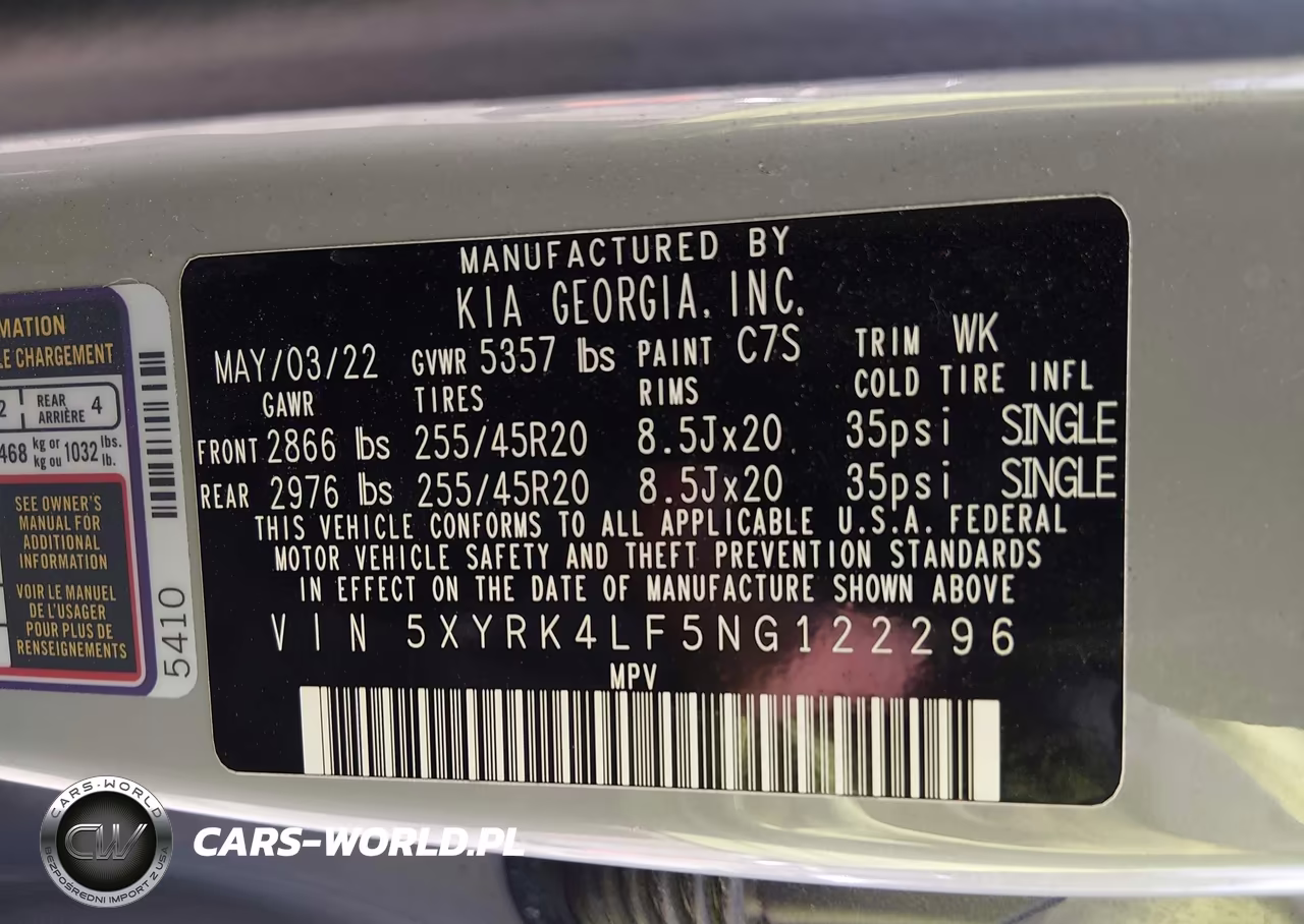 2022 Kia Sorento Sx VIN:5XYRK4LF5NG122296 - 9