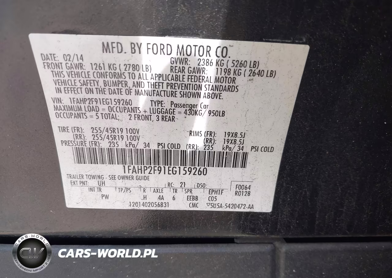 2014 Ford Taurus Limited VIN:1FAHP2F91EG159260 - 9