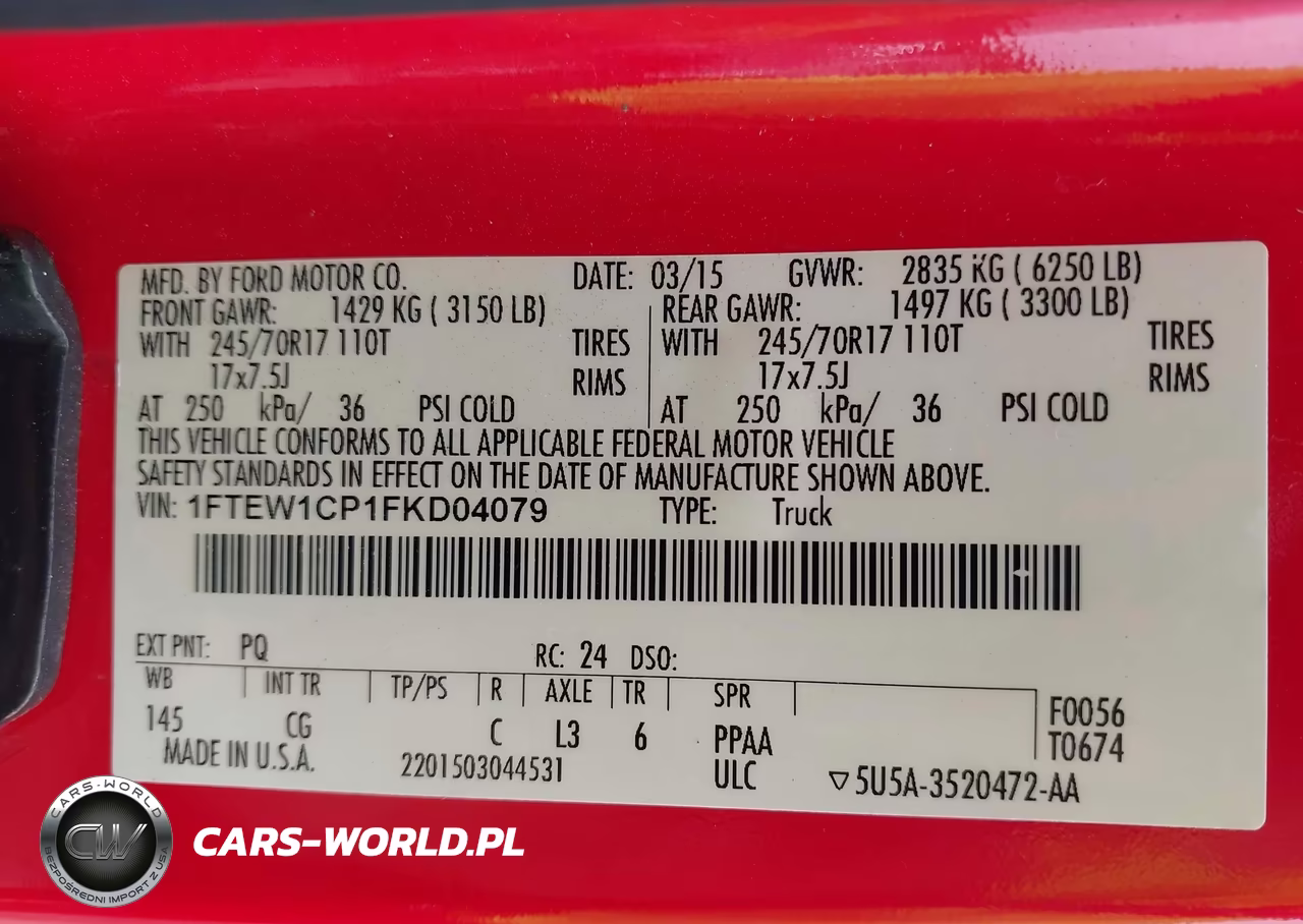 2015 Ford F-150 Xl VIN:1FTEW1CP1FKD04079 - 9