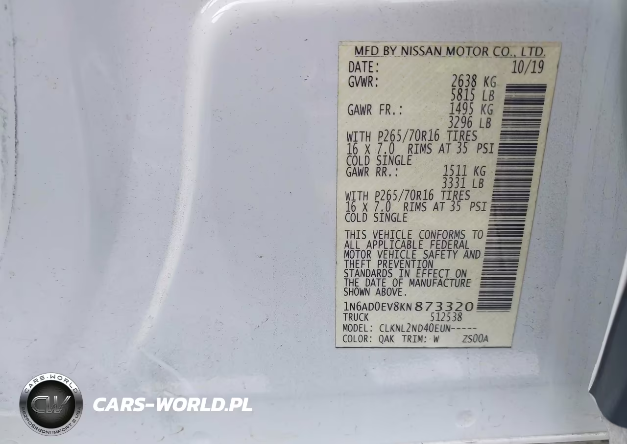2019 Nissan Frontier Sv VIN:1N6AD0EV8KN873320 - 9
