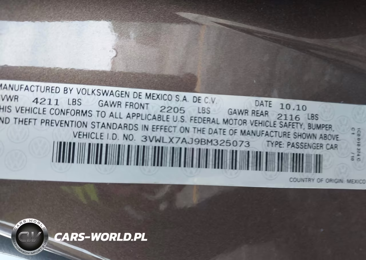 2011 Volkswagen Jetta 2.5L Sel VIN:3VWLX7AJ9BM325073 - 9