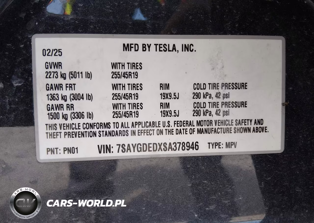 2025 Tesla Model Y Long Range Dual Motor Rear-Wheel Drive VIN:7SAYGDEDXSA378946 - 9