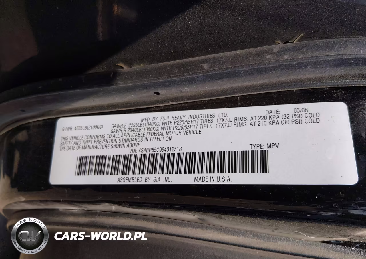 2009 Subaru Outback 3.0R Limited VIN:4S4BP85C994312518 - 9