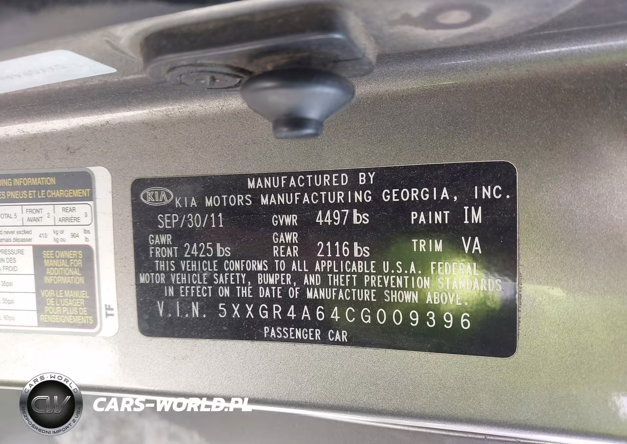 2012 Kia Optima Sx VIN:5XXGR4A64CG009396 - 9
