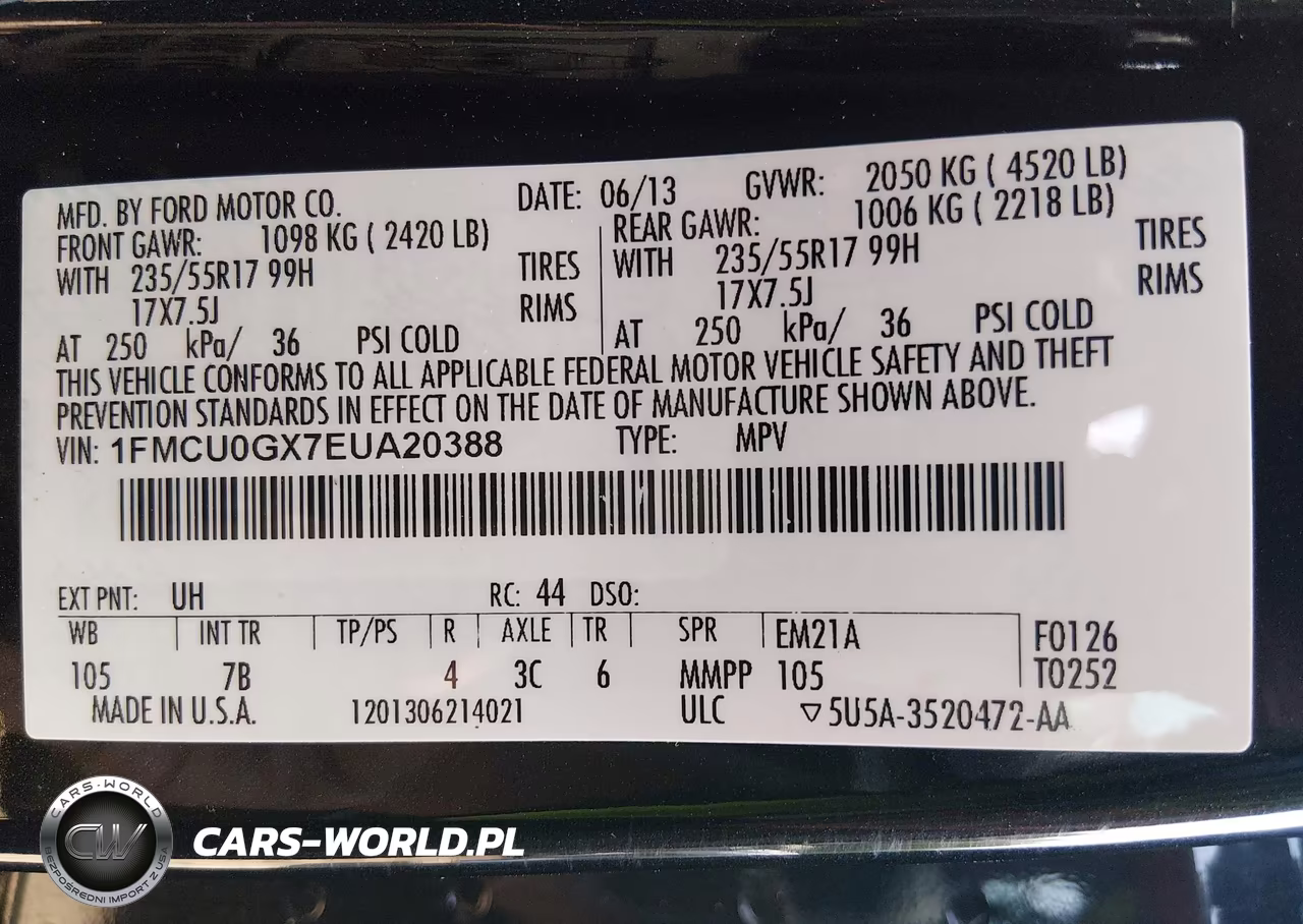 2014 Ford Escape Se VIN:1FMCU0GX7EUA20388 - 9