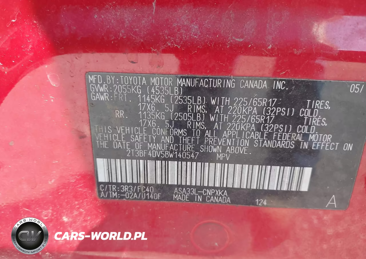 2011 Toyota Rav4 VIN:2T3BF4DV5BW140547 - 9