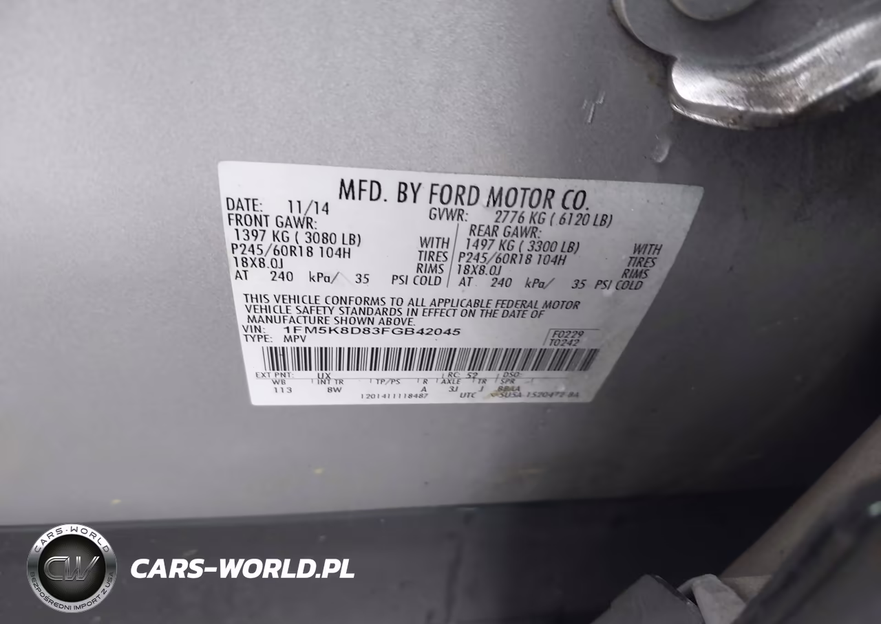 2015 Ford Explorer Xlt VIN:1FM5K8D83FGB42045 - 9