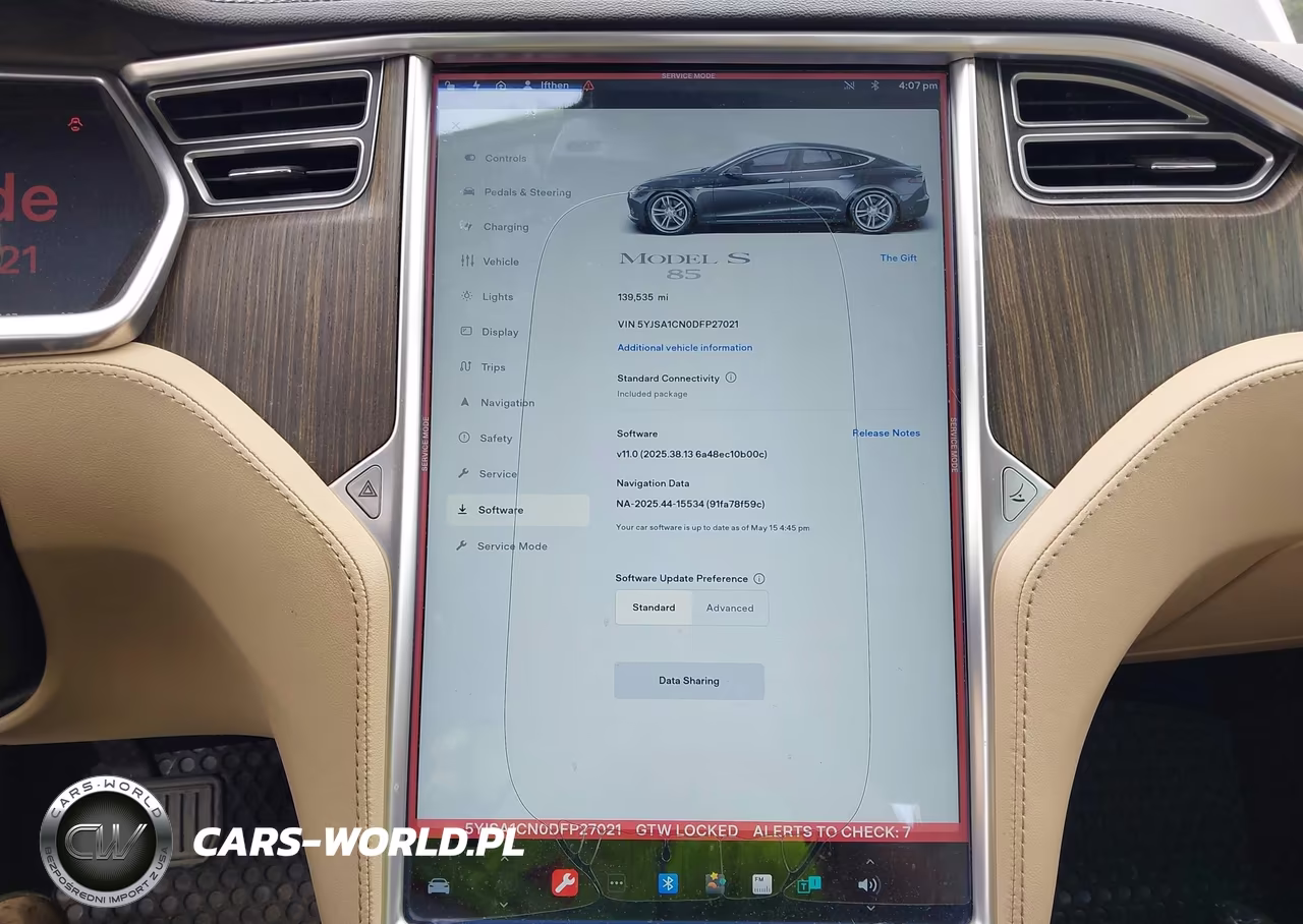 2013 Tesla Model S VIN:5YJSA1CN0DFP27021 - 7