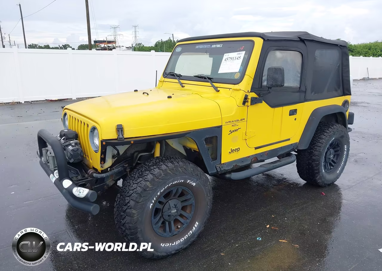 2000 Jeep Wrangler Sport VIN:1J4FA49S3YP763954 - 2