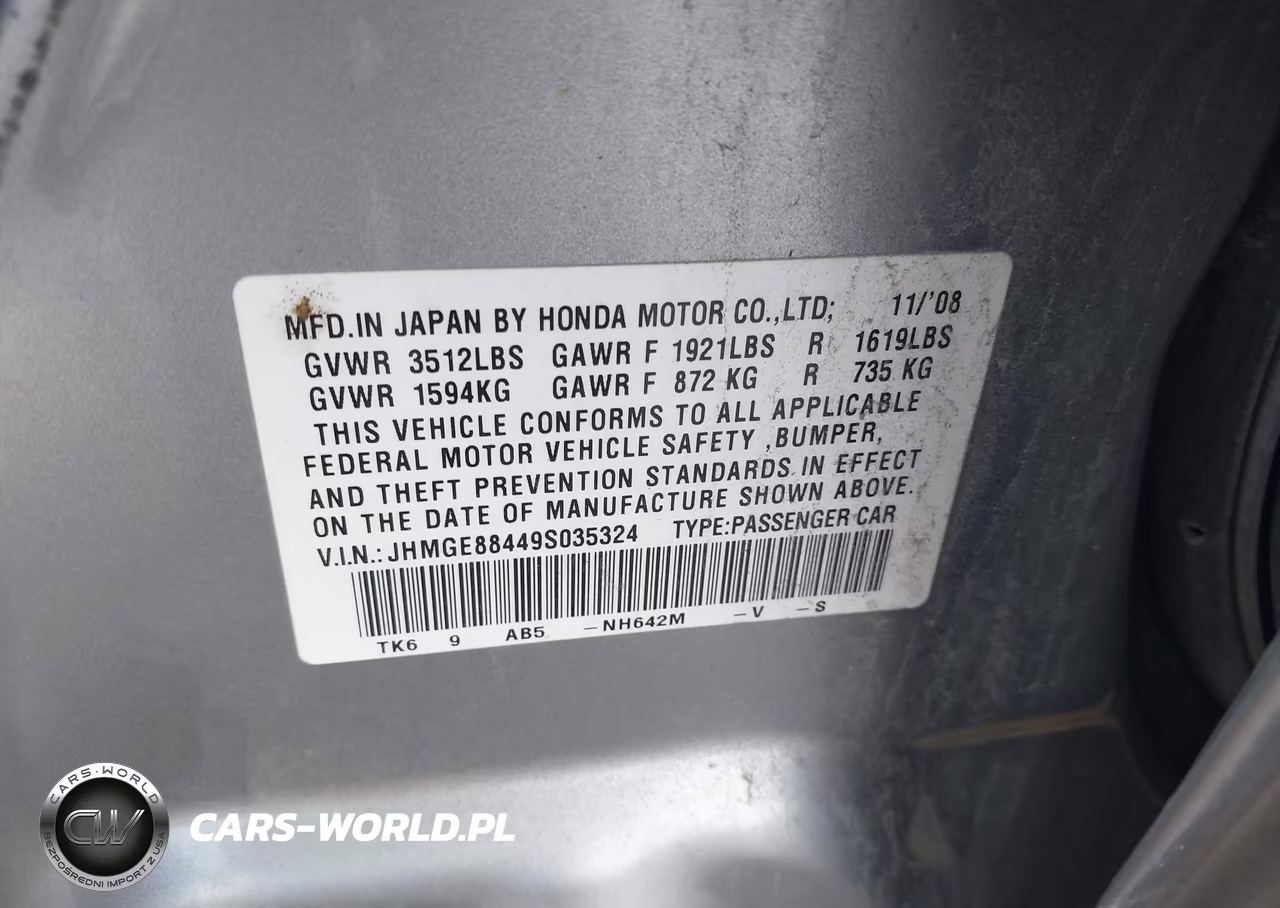 2009 Honda Fit Sport VIN:JHMGE88449S035324 - 9