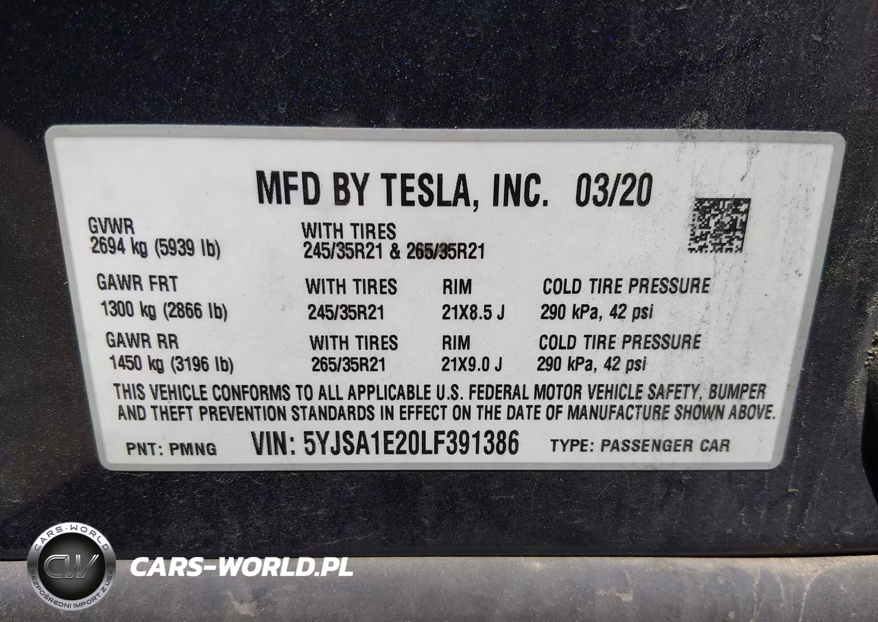 2020 Tesla Model S Long Range Dual Motor All-Wheel Drive-Long Range Plus Dual Motor All-Wheel Drive VIN:5YJSA1E20LF391386 - 9