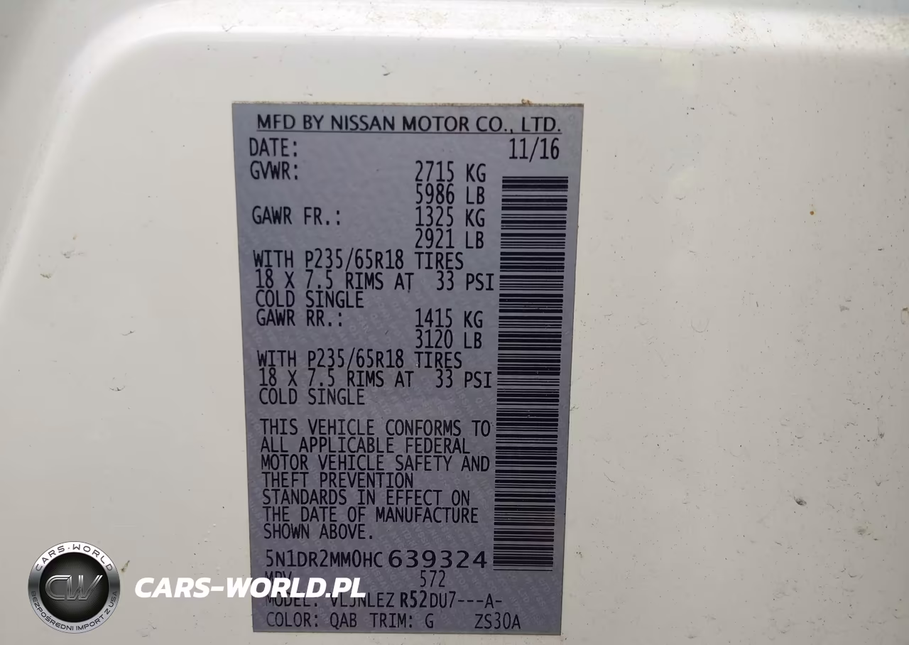 2017 Nissan Pathfinder Sv VIN:5N1DR2MM0HC639324 - 9