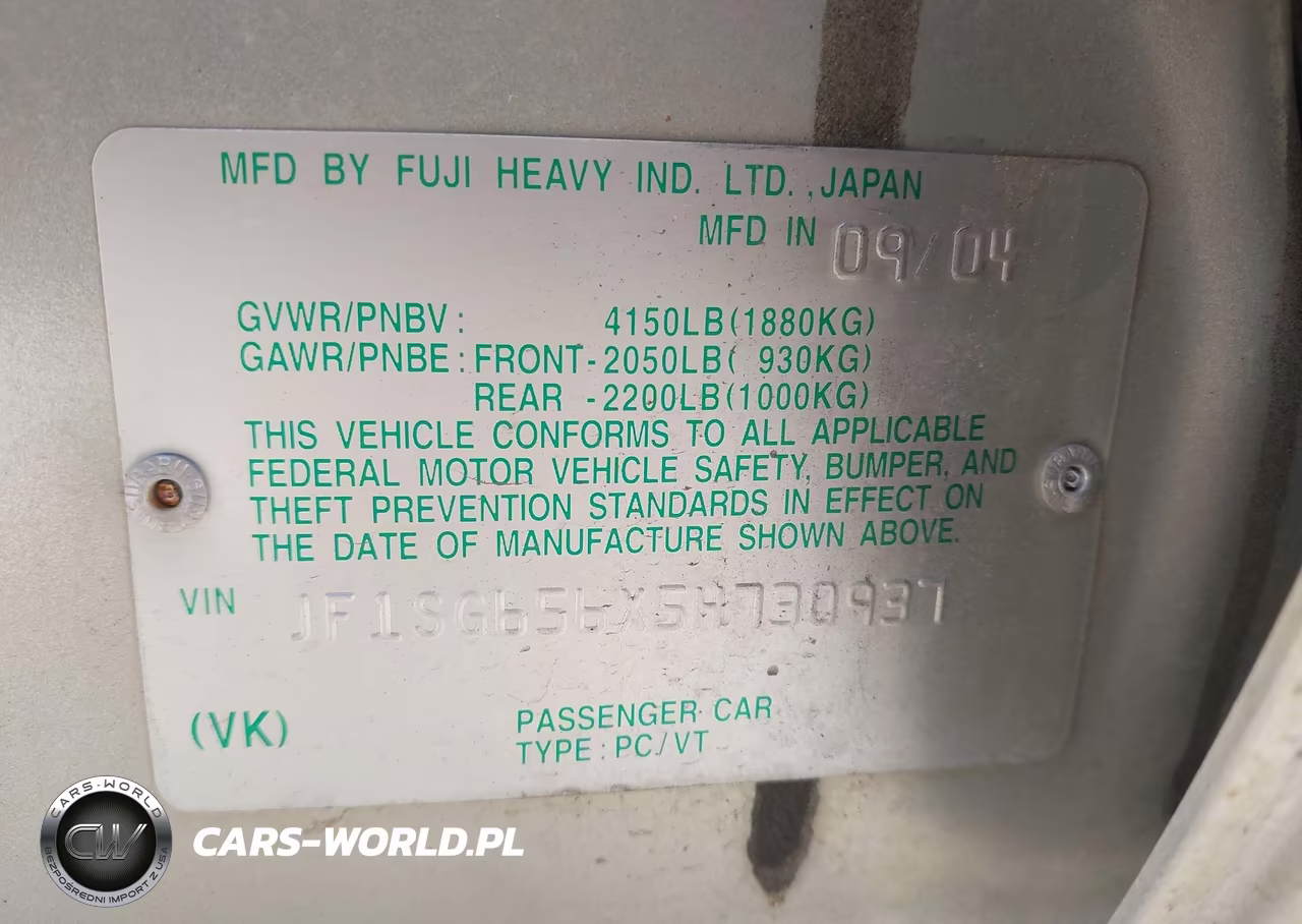 2005 Subaru Forester 2.5Xs VIN:JF1SG656X5H730937 - 9