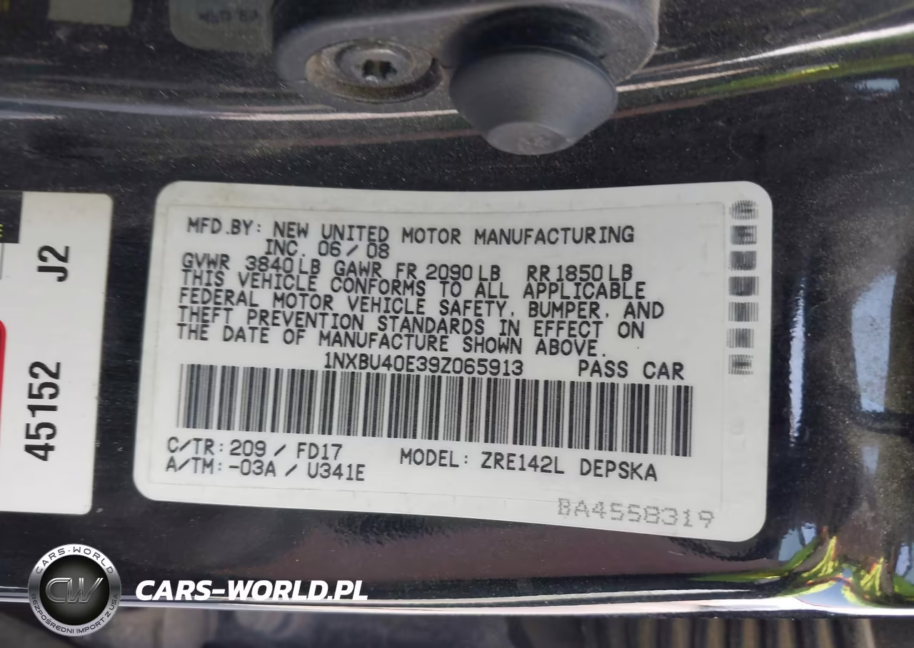 2009 Toyota Corolla S VIN:1NXBU40E39Z065913 - 9