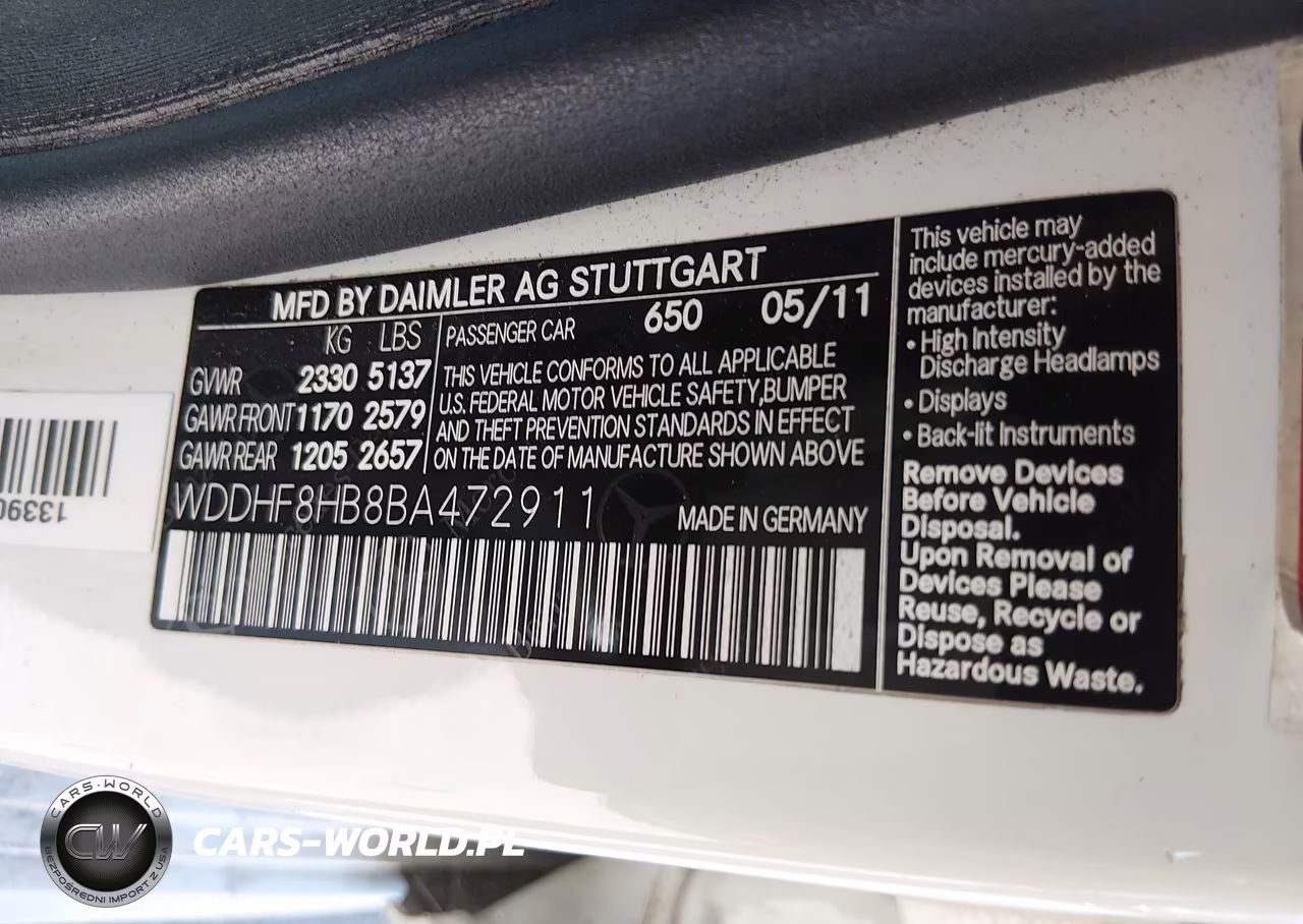 2011 Mercedes-Benz E 350 4Matic VIN:WDDHF8HB8BA472911 - 9