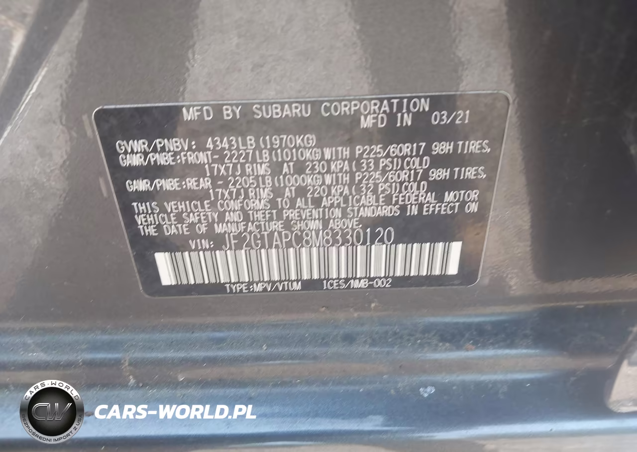 2021 Subaru Crosstrek Premium VIN:JF2GTAPC8M8330120 - 9