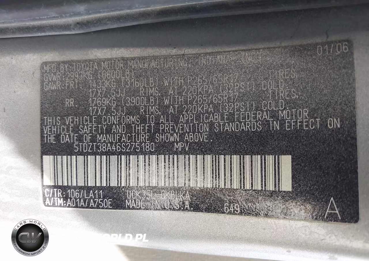 2006 Toyota Sequoia Limited V8 VIN:5TDZT38A46S275180 - 9