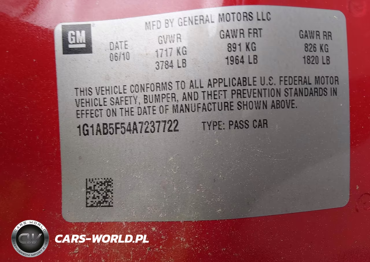 2010 Chevrolet Cobalt Ls VIN:1G1AB5F54A7237722 - 9
