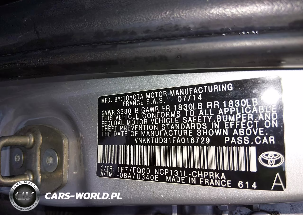 2015 Toyota Yaris L VIN:VNKKTUD31FA016729 - 9