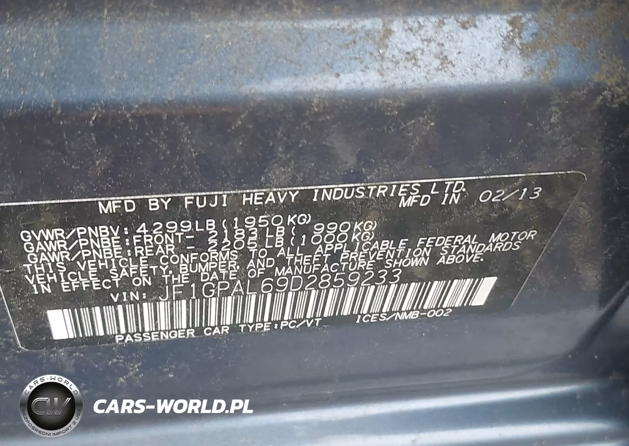 2013 Subaru Impreza 2.0I Sport Premium VIN:JF1GPAL69D2859233 - 9