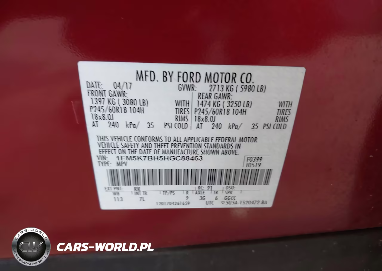 2017 Ford Explorer VIN:1FM5K7BH5HGC88463 - 9