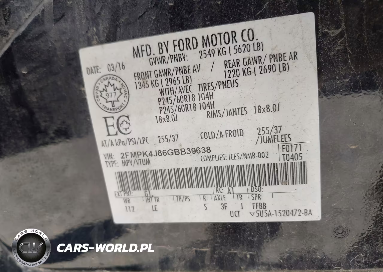 2016 Ford Edge Sel VIN:2FMPK4J86GBB39638 - 9