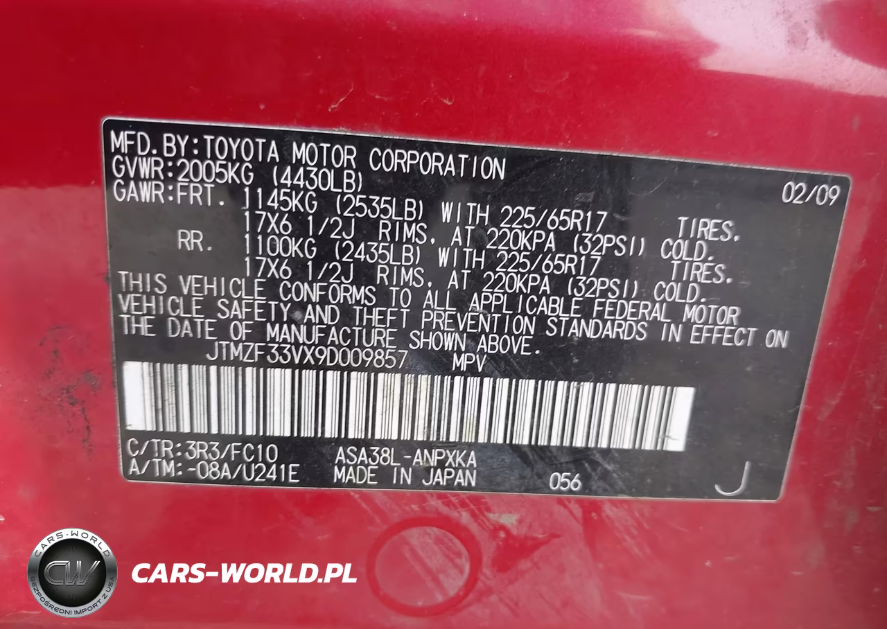 2009 Toyota Rav4 VIN:JTMZF33VX9D009857 - 9
