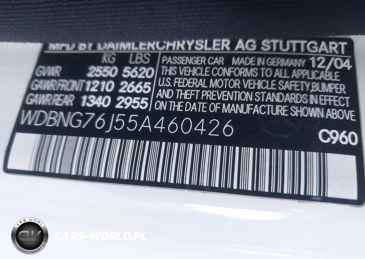 2005 Mercedes-Benz S 600 VIN:WDBNG76J55A460426 - 9