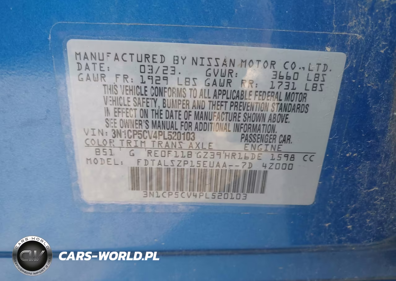 2023 Nissan Kicks Sv Xtronic Cvt VIN:3N1CP5CV4PL520103 - 9
