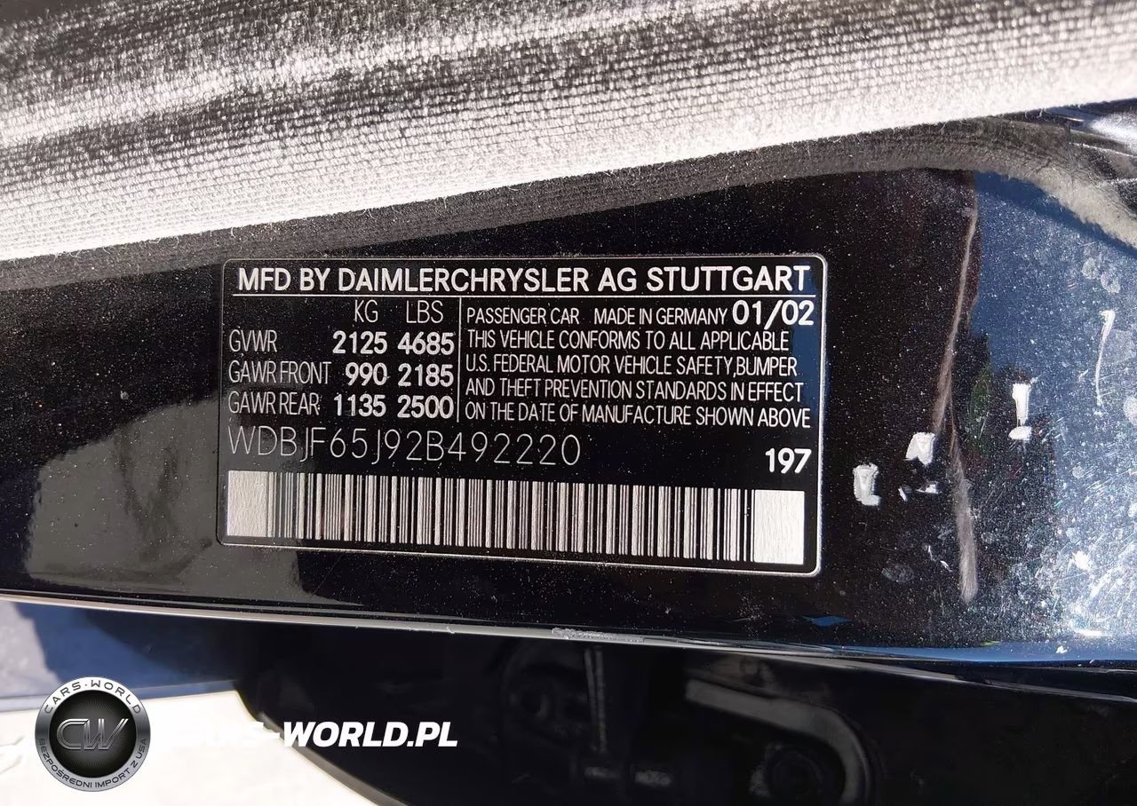 2002 Mercedes-Benz E 320 Special Edition VIN:WDBJF65J92B492220 - 9