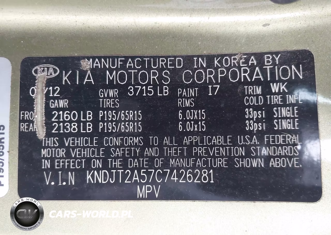 2012 Kia Soul VIN:KNDJT2A57C7426281 - 9