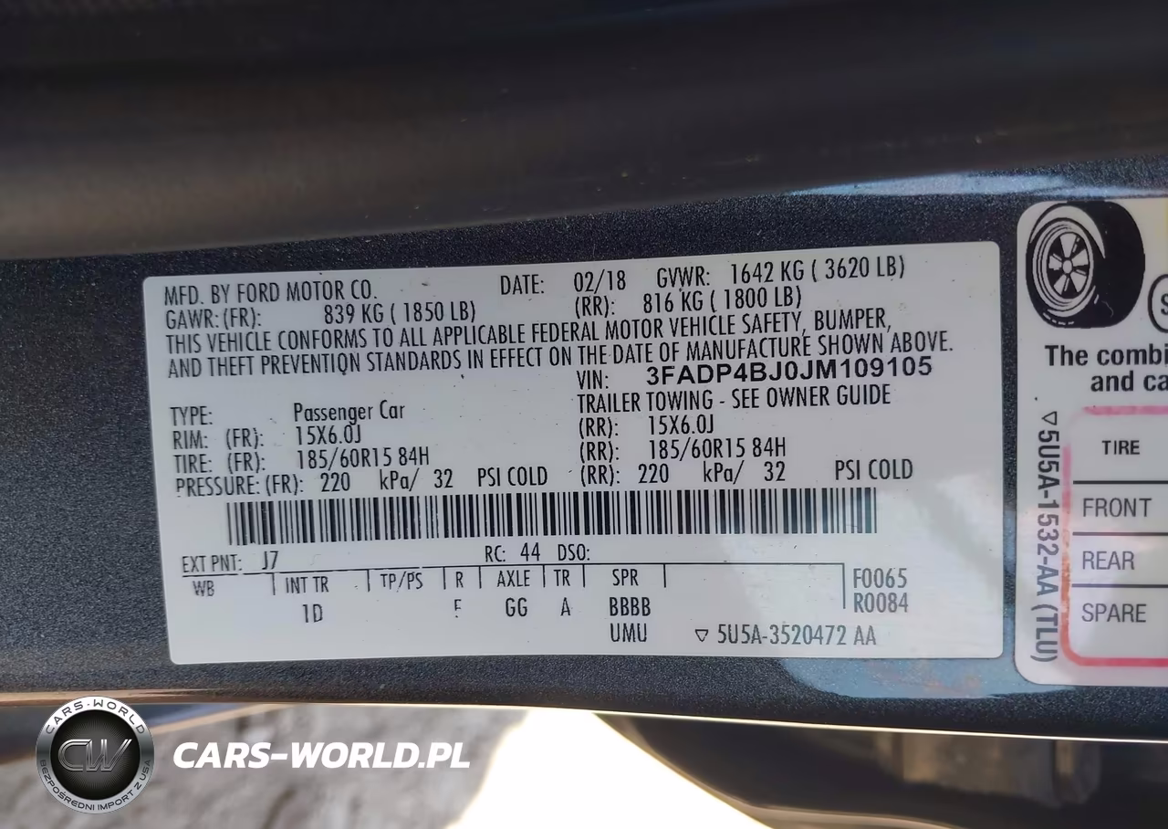 2018 Ford Fiesta Se VIN:3FADP4BJ0JM109105 - 9