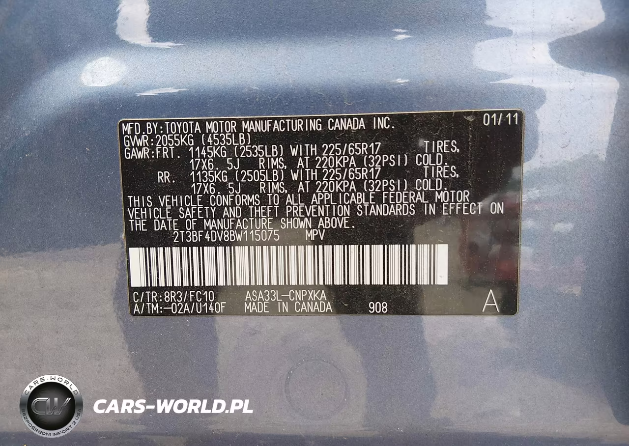 2011 Toyota Rav4 VIN:2T3BF4DV8BW115075 - 9