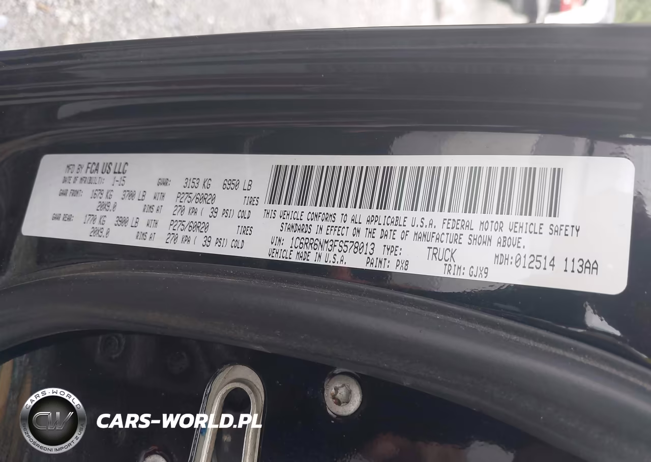 2015 Ram 1500 Laramie VIN:1C6RR6NM3FS578013 - 9