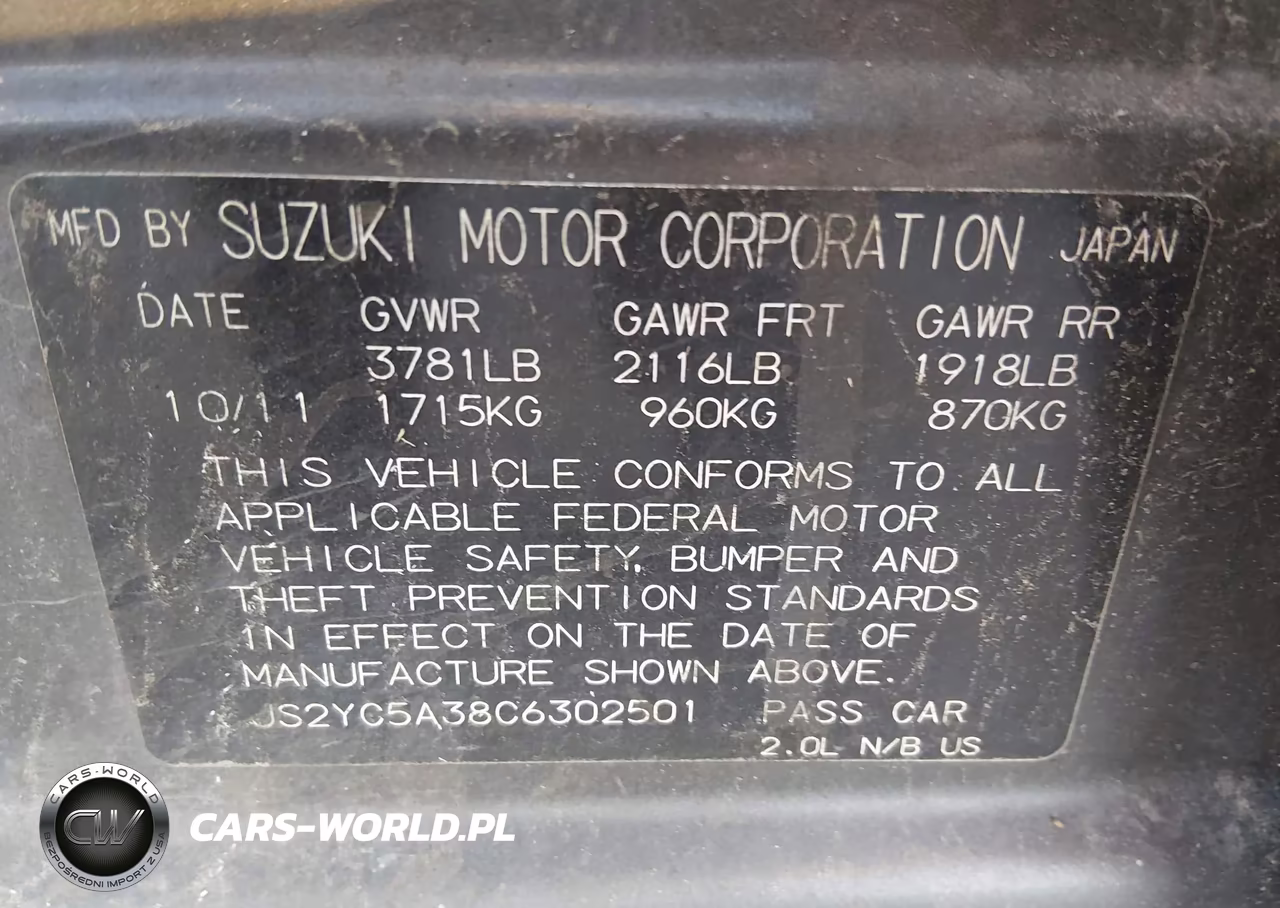 2012 Suzuki Sx4 Le-Le Popular VIN:JS2YC5A38C6302501 - 9