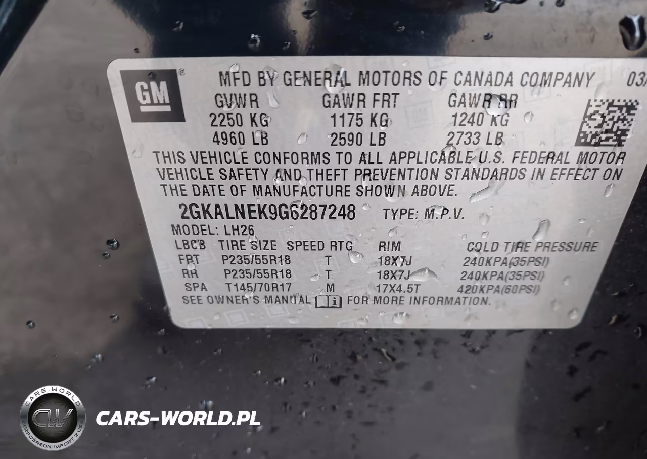 2016 GMC Terrain Sle-2 VIN:2GKALNEK9G6287248 - 9