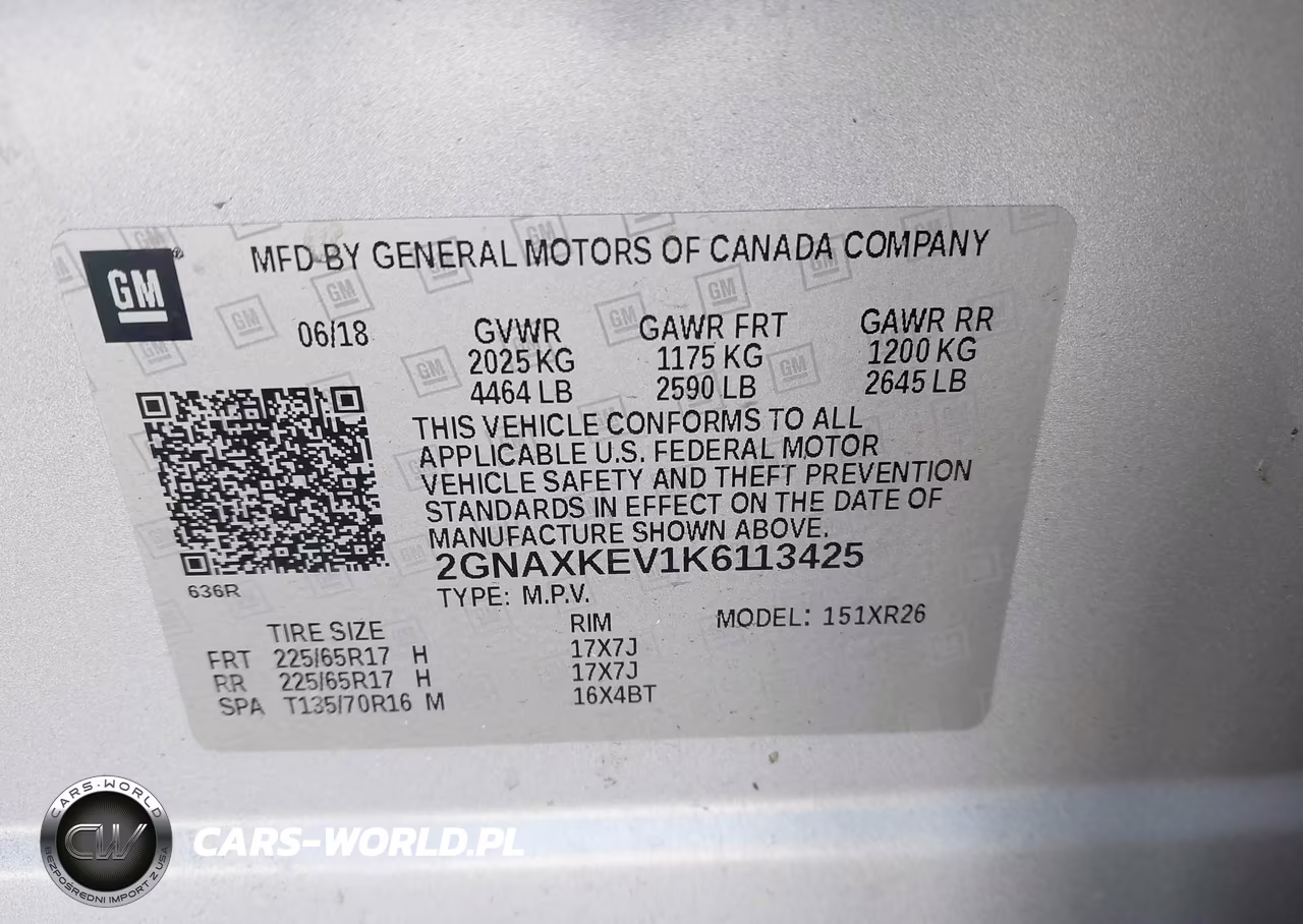 2019 Chevrolet Equinox Lt VIN:2GNAXKEV1K6113425 - 9